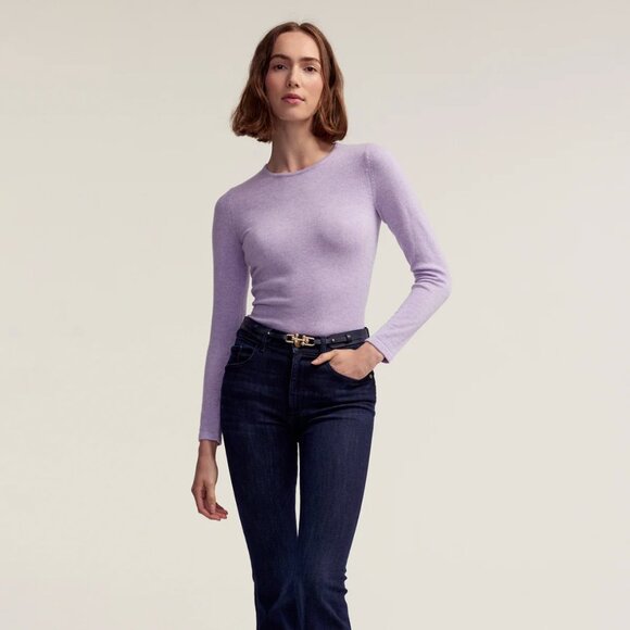 Charlotte Brody Perfect Crew Neck Sweater Womens XS Purple Long Sleeve Pullover - Picture 12 of 12